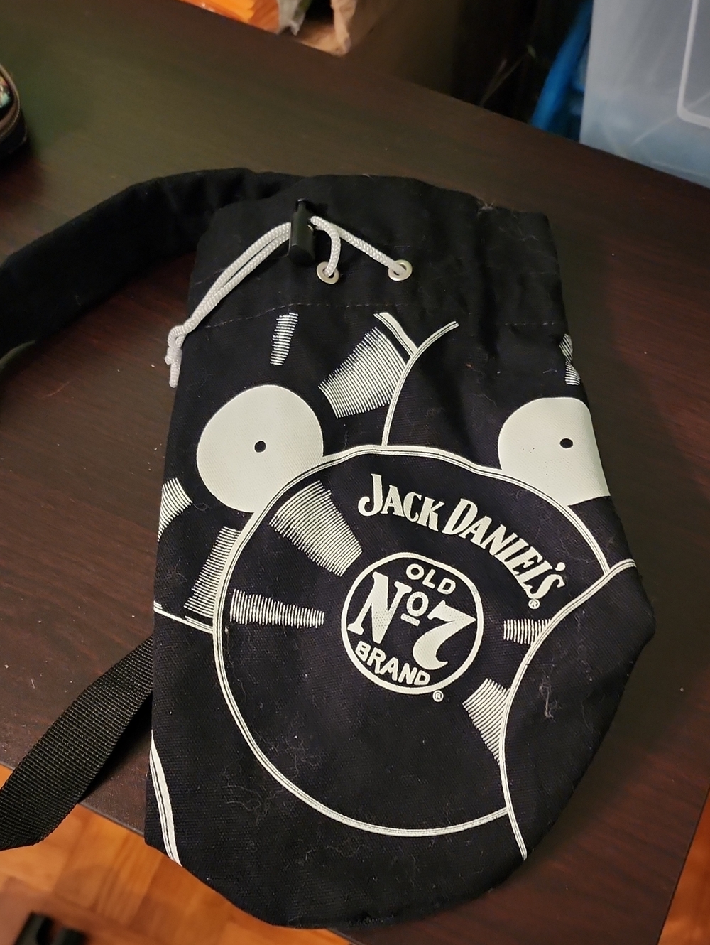 Jack Daniels Black Sling Pouch with White Logo Art